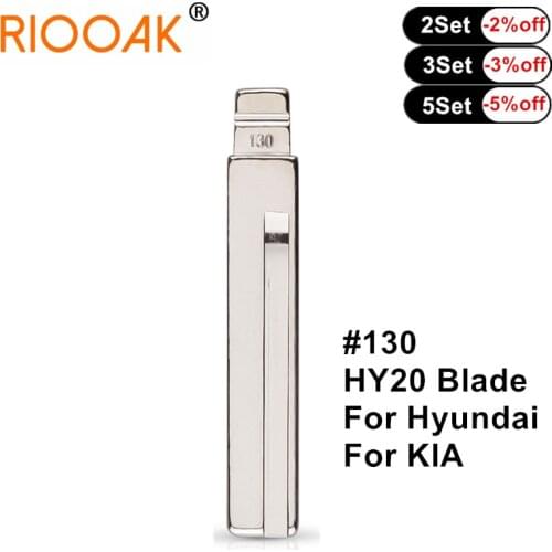 10pcs #130 lishi HY20 Metal Blank Uncut Flip KD VVDI Remote Key Blade for Hyundai VERNA Kia SSANG YONG Chairman W