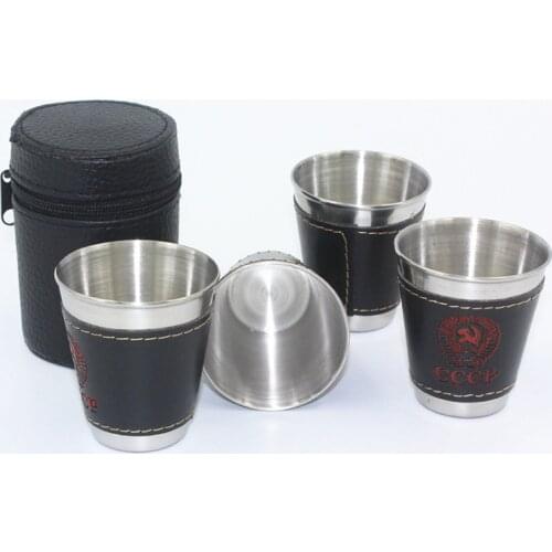 4Pcs Stainless Steel Silver Mugs Straw Coaster Coffee Juice Cola Ice Beer Water Milk Breakfast Cup Couple Gift Household Mugs