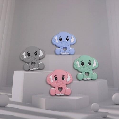 Kovict 5/10pcs Silicone Baby Teether Elephant Rodent Baby Teething Toys Chewable Animal Shape Baby Products Nursing Gift