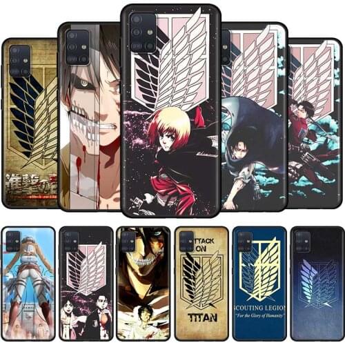 Anime Attack On Titan Case For Samsung Galaxy A51 A21S A71 A31 A52 A41 A11 A72 A32 A42 5G A01 A91 A12 A02 Cell Phone Soft Cover