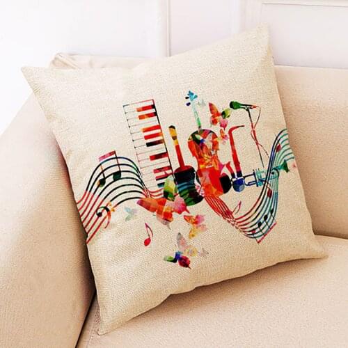 Pattern Print Cushion Cover 45*45 Throw Pillow Case Custom Pillowcase Cotton Linen Sofa Bedroom Pillow Cover Home Decor