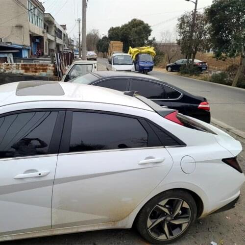 For Hyundai Elantra Roof Spoiler 2020 2021 High Quality ABS Material Car Rear Windshield Wing Accessories Body Kit