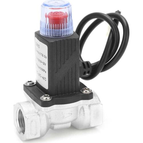 12V Electric Solenoid Valve Pipeline Gas Switch Cast Aluminium Fuel Gas Valve for Household Factory