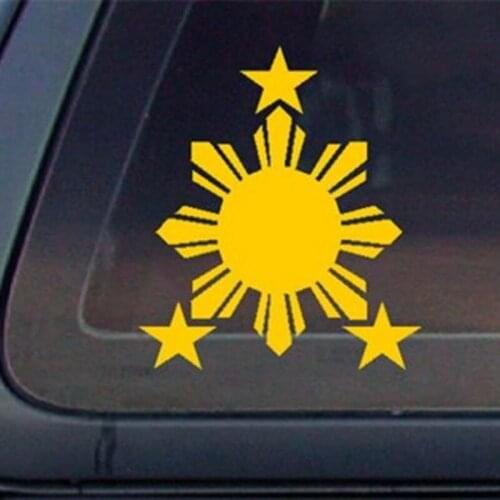 Philippine Flag Sun YELLOW Car Decal / Stickers