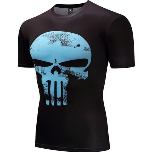 New Punisher 3D Printed T Shirt Men Compression Short Sleeve Cosplay Costume Shirts Fitness Tops Selling Male Clothing
