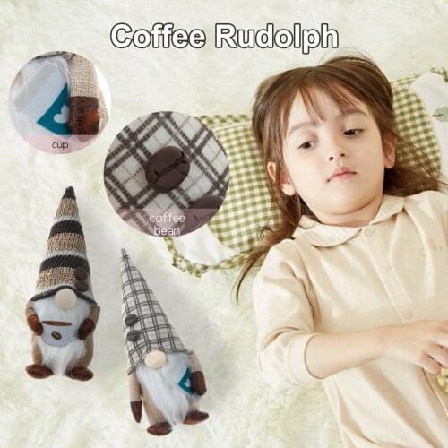 Rudolph Dwarf Toy Short Hat Faceless Doll Dwarf Toys Coffee Decoration For Baby Children Kids Gifts Home Kitchen Accessories