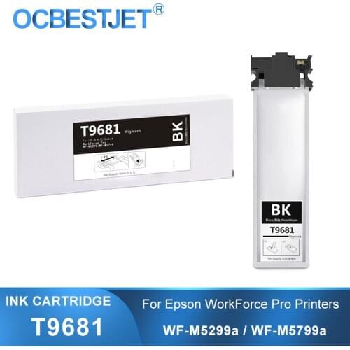 T9681 C13T968100 100ml Black Ink Cartridge With Pigment Ink For Epson WorkForce Pro WF-M5799a M5799 WF-M5299a M5299 Printer