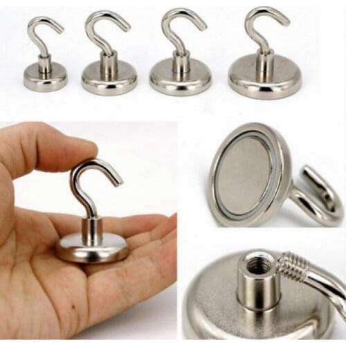 Strong Ferrite Magnetic Hooks N35 10-42mm Neodymium Strong Magnet Wall Hold