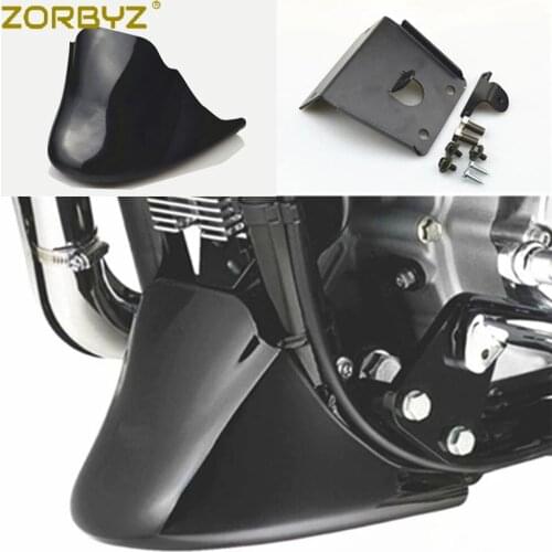 ZORBYZ Unpainted Black Front Bottom Fender Spoiler Mudguard Cover Kit Fit For Harley Sportster 1200 XL883 2004-2014