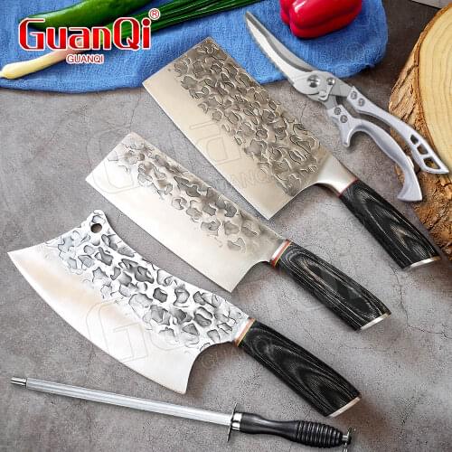 Stainless Steel Kitchen Cleaver Knives Cutting Meat Vegetable Slicing Chef Knife Forged Butcher Knife Sharp Blade Cleaver Tools