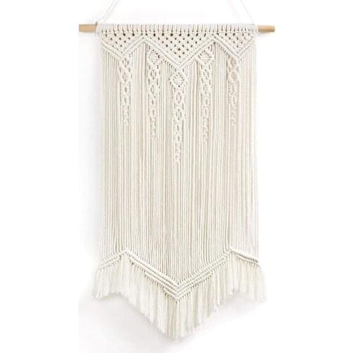 Hot YO-Macrame Wall Hanging, Woven Boho Wall Hangings, Cotton Handmade Wall Hanging Decor for Bedroom Living Room Gallery