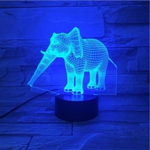 Nighdn 3d Lamp Night Light Creative Home Decor Lamp Elephant Table Lamp Bedside Light Atmosphere Light Holiday Gifts Birthday