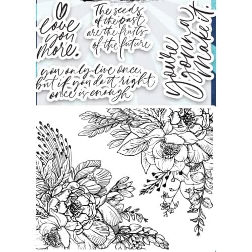 Flowers Transparent Clear Silicone Stamp/Seal for DIY scrapbooking/photo album Decorative clear stamp B0027