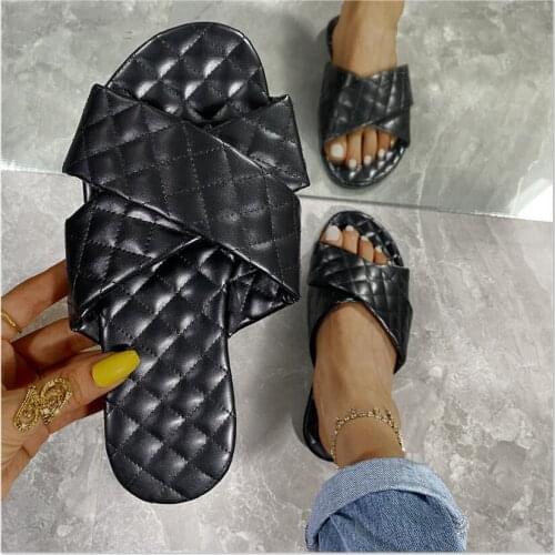 Women Shoes Summer Flat Slippers Beach Sandals Open Toe Outdoor Ladies Slides Big Size Flip Flops Female Footwear Zapatos Mujer