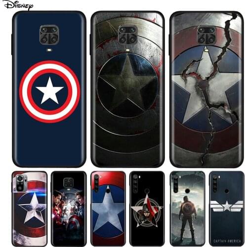 Silicone Cover Captain America Logo For Xiaomi Redmi Note 10 10S 9 9C 9S Pro Max 9T 8T 8 7 6 5 Pro 5A 4X 4 Phone Case
