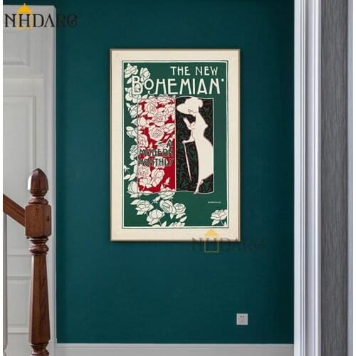 Modern Vogue Fashion Flower Girl Woman Illustrations Pictures Posters Canvas Print Art Painting Home Decoration Wall Living Room