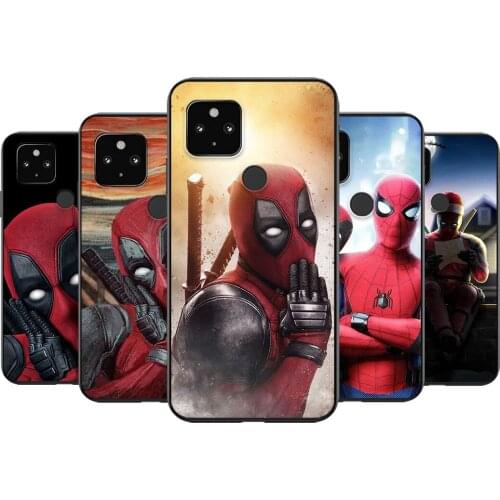 Deadpool Marvel Dead Pool Shockproof Cover for Google Pixel 5 4 4a XL 5G Black TPU Soft Phone Case