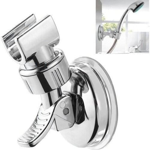 Universal Adjustable Hand Shower Holder Suction Cup Holder Full Plating Shower Rail Head Holder Bathroom Bracket Stable rotation