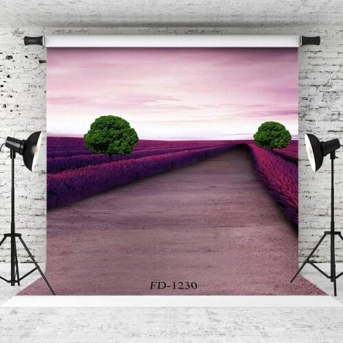 Walkway Field Tree Photography Background for Photograph Accessories Children Kids Baby Cloth Printed Backdrop Photo Studio