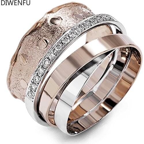 14K Rose Gold Diamond Rings for Women 2021 Fashion Jewelry Pure Bizuteria Gemstone Anillos De Wedding with Box Rings Luxury