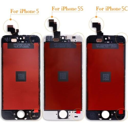 AAA Ecran for iPhone 5 LCD Display Touch Screen Replacement Digitizer Assembly For iPhone 5s 6 LCD Display+Tempered Glass&Tools