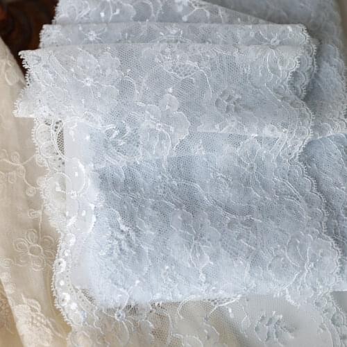2M/lot 22cm wide Good quality Light blue-grey stretch lace chest underwear trim accessories decoration X733