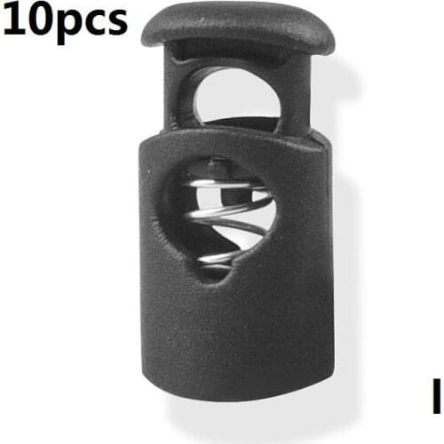 10pcs Push Cord Lock Spring Clasp Plastic Stoppers Ends Toggles Clip For Apparel Bungee Elastic Rope Parts