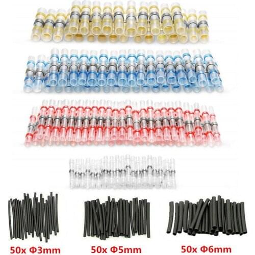 200PCS Soldering Sleeve Seal Splice Waterproof Heat Shrink Electrical Wire Connectors Terminals Kit 22-10AWG Assortment