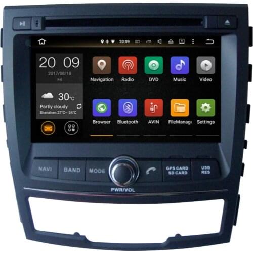 4GB RAM Car GPS Navigation BT WIFI Multimedia Player Android 9.0 Octa Core Car DVD Radio Stereo For SsangYong Korando 2010-2012