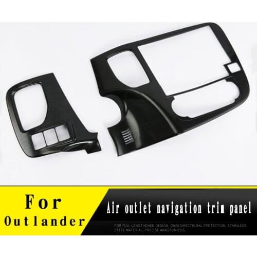 Car decoration accessories ABS plastic plating Central navigation Adjust button frame trim for Mitsubishi Outlander 2013-2019