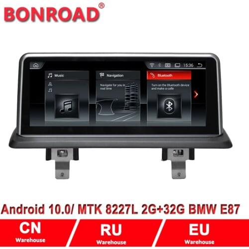 Bonroad Android 10 Rom32G Car Radio For BMW 1 Series 123d 128i E81/130i E87/1er Cabriolet 120i/135i/118i E88 GPS WIFI Video Play