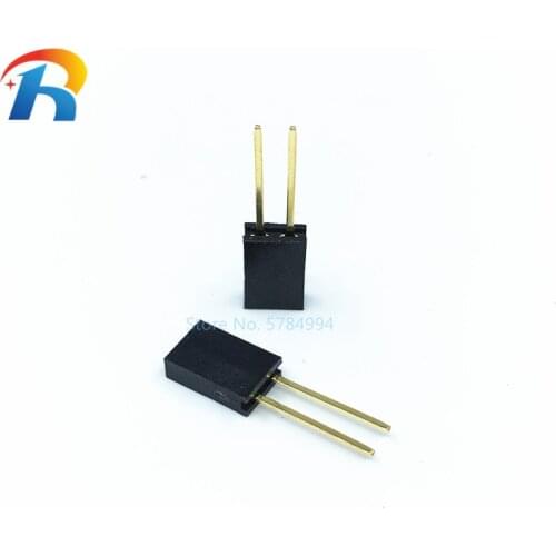 Free shipping 30PCS 1*2P 2.54mm Stackable Long Legs 11MM 2PIN Femal Header For Arduino Shield