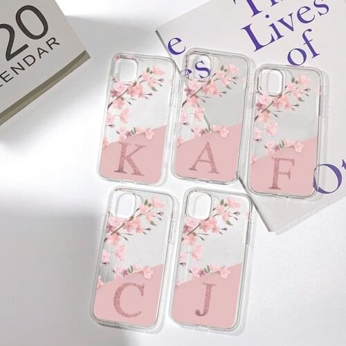 Fundas Custom Initial Name Letters Cases For Xiami Mi Note 11 10S 10 10T 10 9T 9 SE Lite POCO F3 M3 X3 11i 11X Pro CC9e TPU Etui