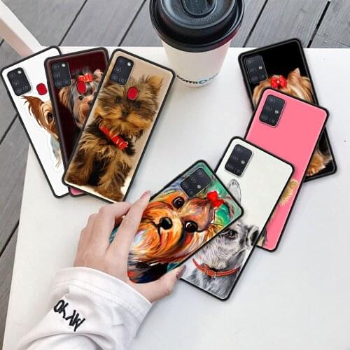 Smartphone Case For Samsung Galaxy A51 A71 A21s A31 A72 A52 A32 5G A41 A12 A02s A11 Silicone Cushion Cover Yorkshire Terrier Dog