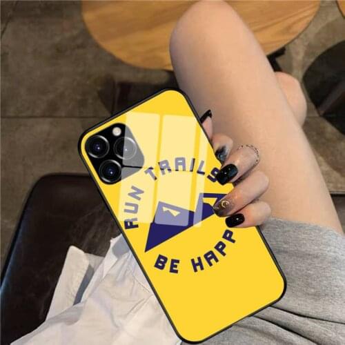 Trail Running Phone Case Glass Phone Case For iphone 12 11 Pro Max XS XR X 8 7 Plus SE2 Case
