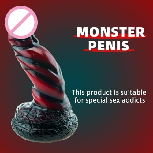 Red-black Monster Dildo Serpentine Dildos For Anal Big Penis For Women Masturbation Huge Dick Anal Sex Erotic Toys For Couples