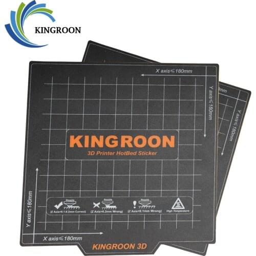 KINGROON 180*180mm Flexible Magnetic 2 Layer Print HotBed Sticker Build Removal Surface for KP3S 3D Printer Platform Heat Bed