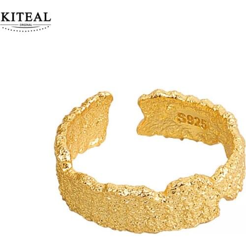 KITEAL gifts silver color size Resizeable Girlfriend Engagement rings Its irregular ring men Wedding Jewelry Accessories