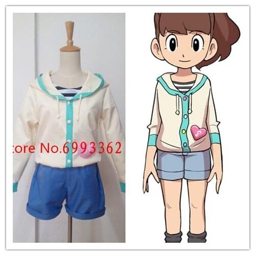 Yo-kai Watch Katie Forester Fumika Fumi-chan Kodama Cosplay Yo kai Watch Costume