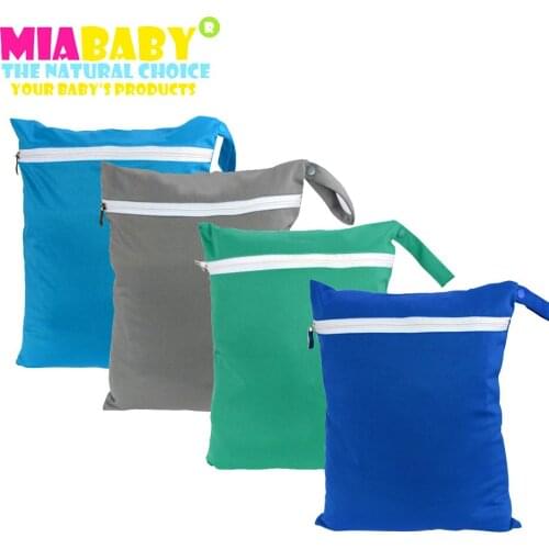 Miababy Baby Washable Diaper Nappy Bag, with Handle, Waterproof and Resuable 36*30cm