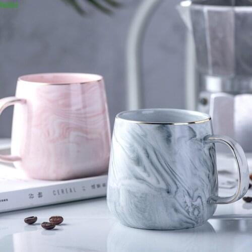Marbled Ceramic Cup Phnom Penh Mug Couple Big Belly Cup Nordic Simple Drink Tea Cup Lover Gift