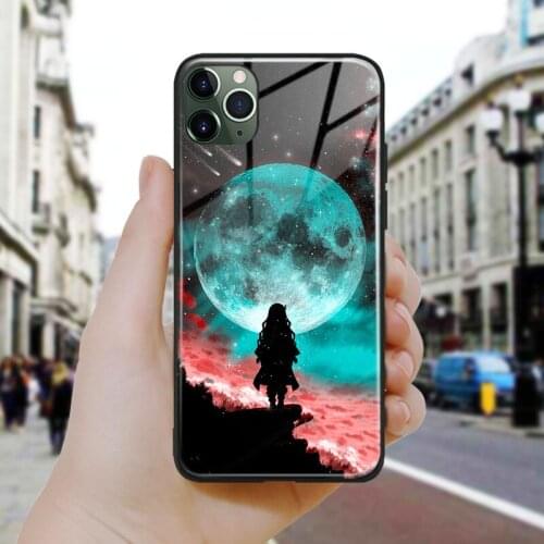 Kimetshu no yaiba Nezuko art Soft Silicone Glass Phone Case Cover Shell For iPhone SE 6 6s 7 8 Plus X XR XS 11 12 Mini Pro Max