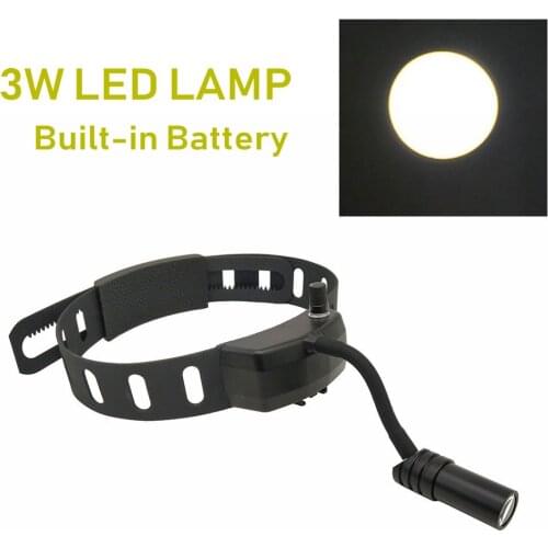 Orthodontic Dentista Equipamento 3W Head Light Operation Lamp Flashlight for Dental Loupes Magnifying Glass & ENT Magnifier