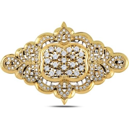 Silver 925 Sterling Zircon Cubic Zirconia Authentic Brooch