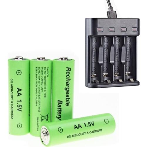 AA/AAA Rechargeable 1.5V 5400MAh Alkaline Batteries Backup Power For Electronic Equipment Flashlight MP3 Player Toy Watch
