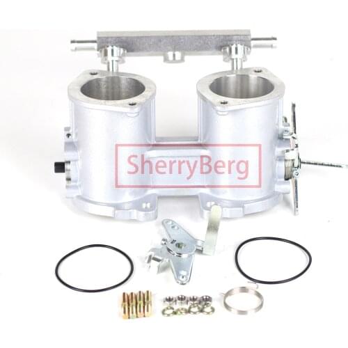 SherryBerg 45MM 45mmIDF TBS Throttle Bodies For Jenvey IDF Style Carb 84mm Height TFP45I 45mm Rep. Weber & Dellorto W Fuel Rail