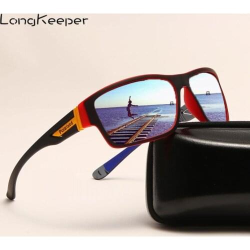 LongKeeper Fashion Polarized Sunglasses Mens Driving Shades Outdoor Sports Sun Glasses Sport Fishing Male Eyewear Mirror Oculos