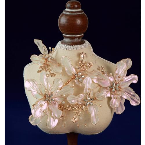 Gorgeous Crystal Leaf Bridal Barrettes Headdress Crystal Brides Hairbands Wedding Hair Accessory