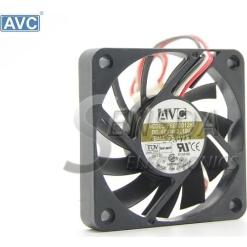 For AVC F6010B12HS 12V 0.19A 6010 60x60x10mm 6cm server cooling fan
