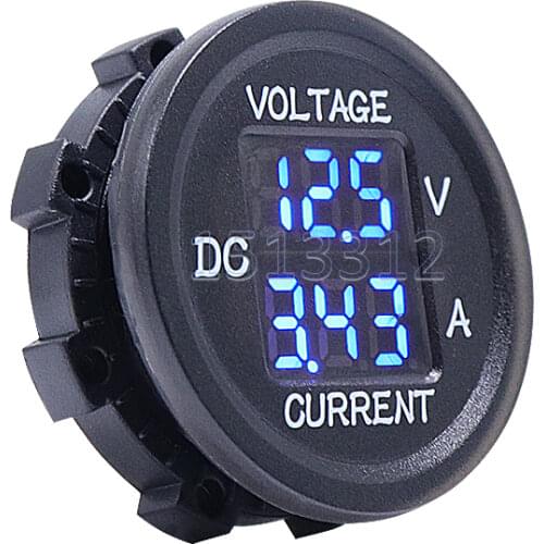 Waterproof Mini Digital Voltmeter And Ammeter DC 5V 48V Voltage LED Display Blue Red Green For Car Bus Marine